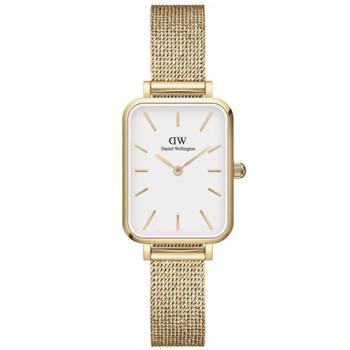 Daniel Wellington Quadro Evergold dameur med rustfri meshlænke